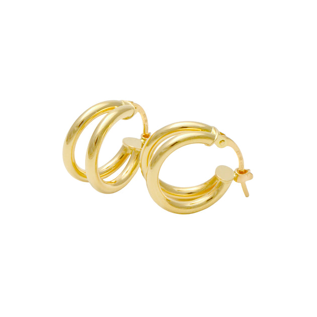 UNOAERRE K18イエローゴールドデザインフープピアス 31355 | UNOAERRE