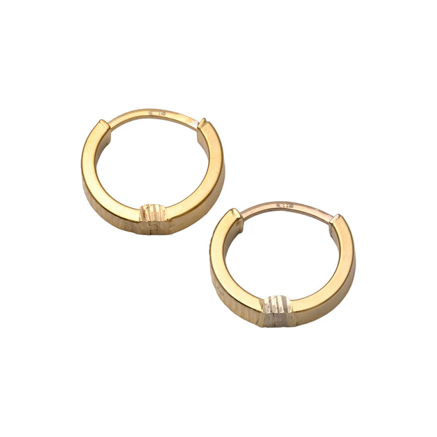 UNOAERRE K18イエローゴールドデザインフープピアス 31766 | UNOAERRE