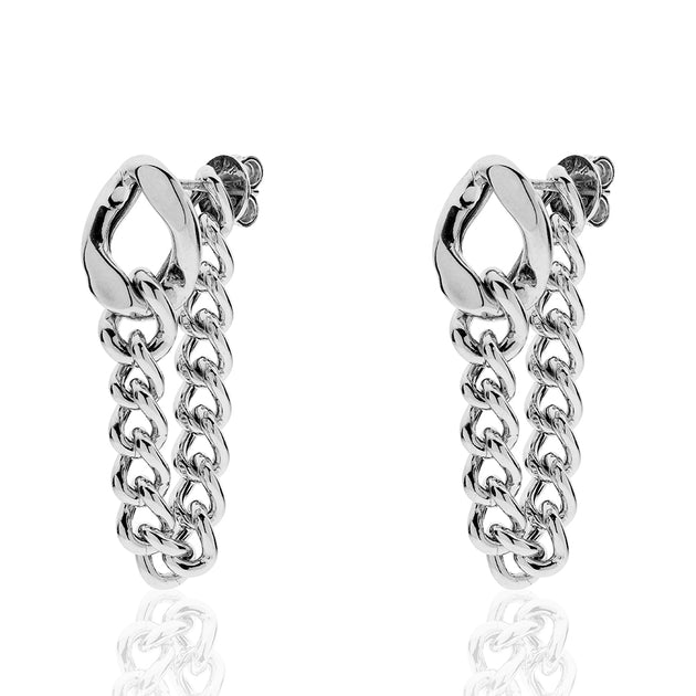 SILVER 925 2ウェイチェーンピアス 28243 | UNOAERRE