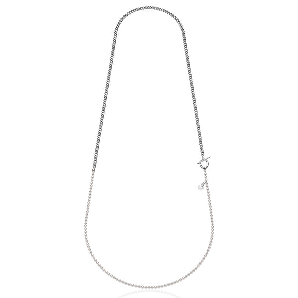 SILVER 925 パールミックスチェーンネックレス（100 cm) 28587 | UNOAERRE