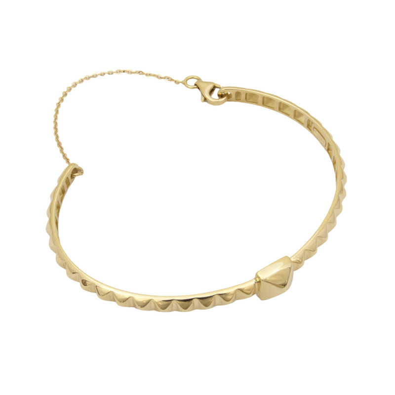 【希少】CALEE キャリー バングル ゴールド UNOAERRE K18イエローゴールドスタッズバングル 29177 | UNOAERRE