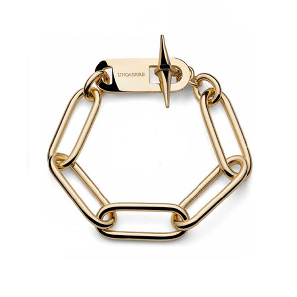UNOAERRE 18K シャイニーカットロープチェーン ブレスレット UNOAERRE K18イエローゴールドチェーンブレスレット 30533