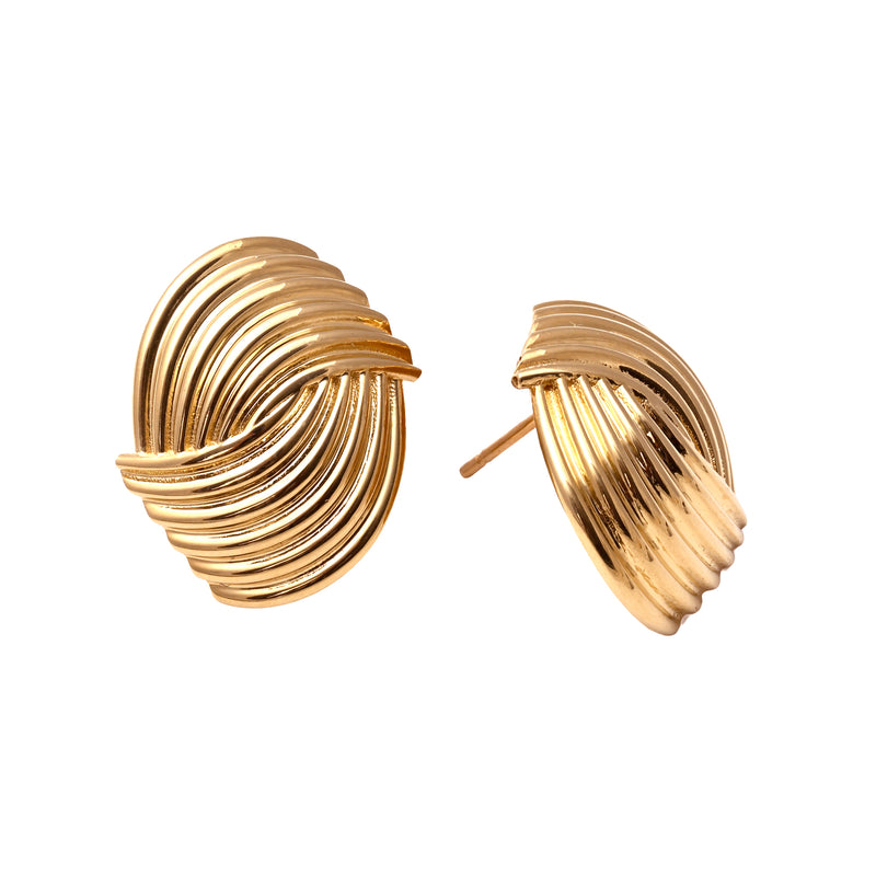 UNOAERRE K18イエローゴールドデザインピアス 31787