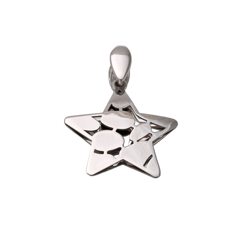 UNOAERRE K18ホワイトゴールドスターモチーフペンダントトップ 31793