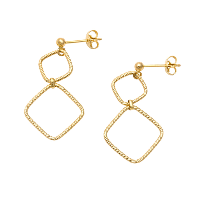 UNOAERRE K18イエローゴールドデザインピアス 31795