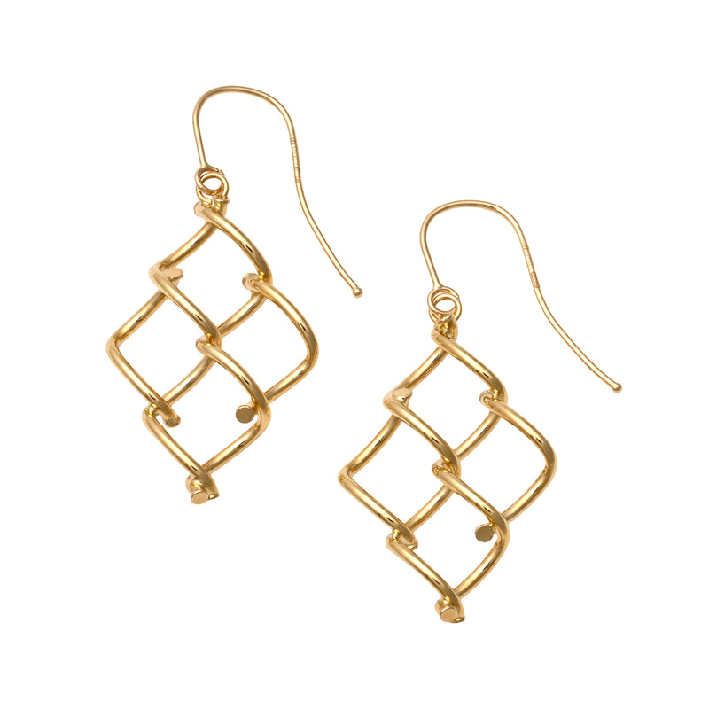 UNOAERRE K18イエローゴールドデザインピアス 31796