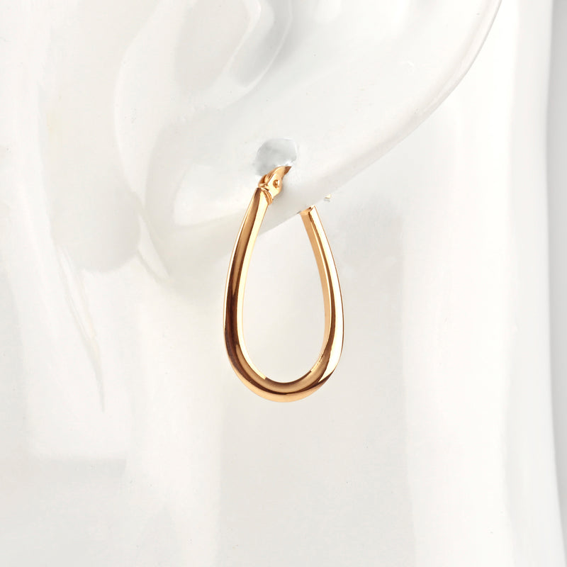 UNOAERRE K18イエローゴールドデザインフープピアス 31814