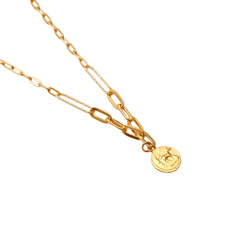 UNOAERRE K18イエローゴールドコインネックレス 31876