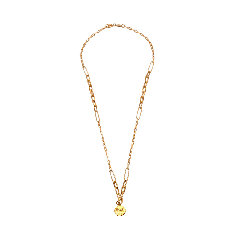 UNOAERRE K18イエローゴールドコインネックレス 31876