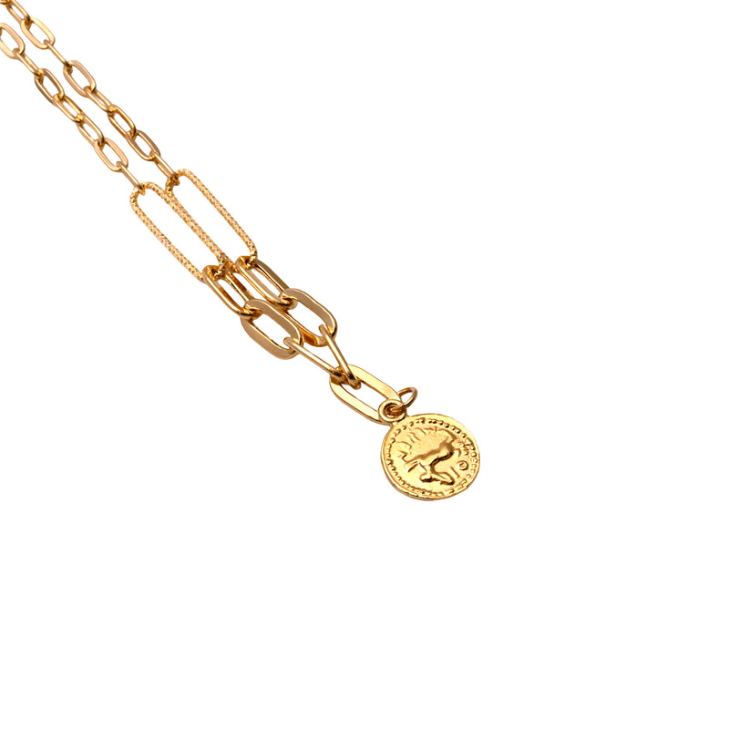 UNOAERRE K18イエローゴールドコインネックレス 31876