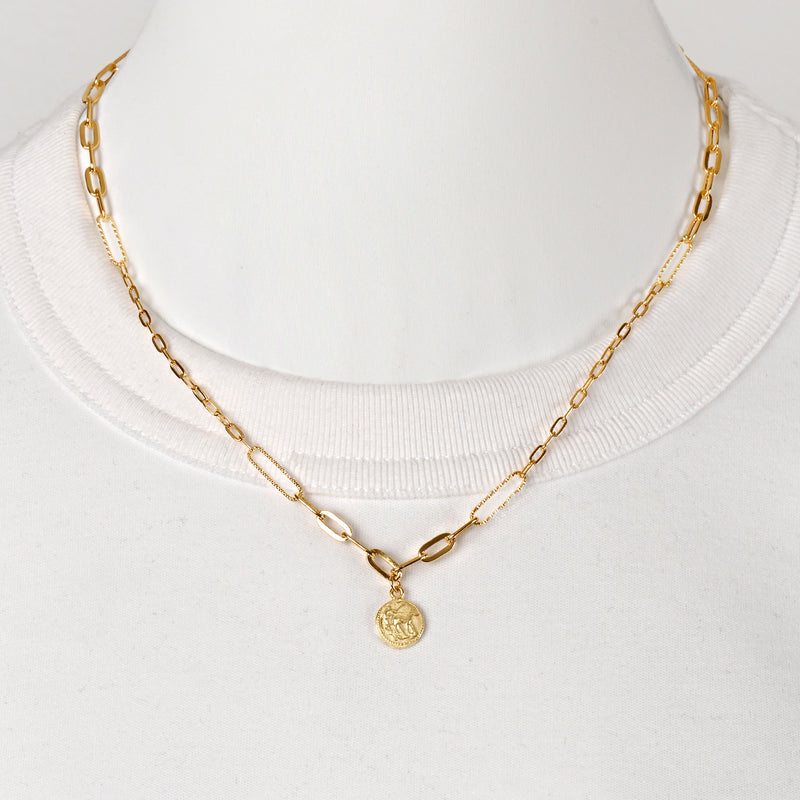 UNOAERRE K18イエローゴールドコインネックレス 31876