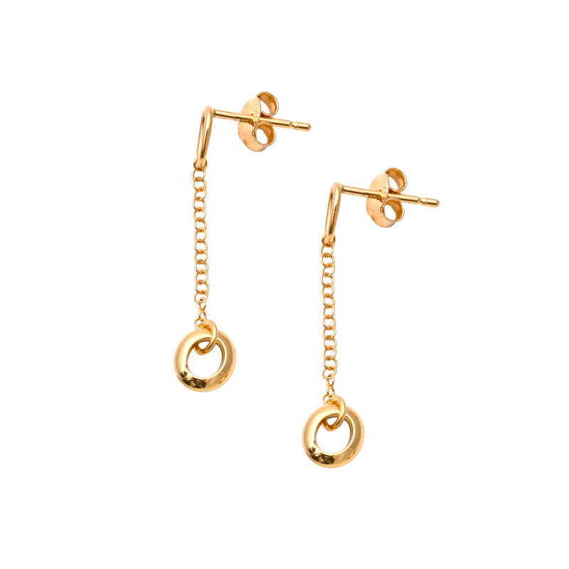 UNOAERRE K18イエローゴールドピアス 31928