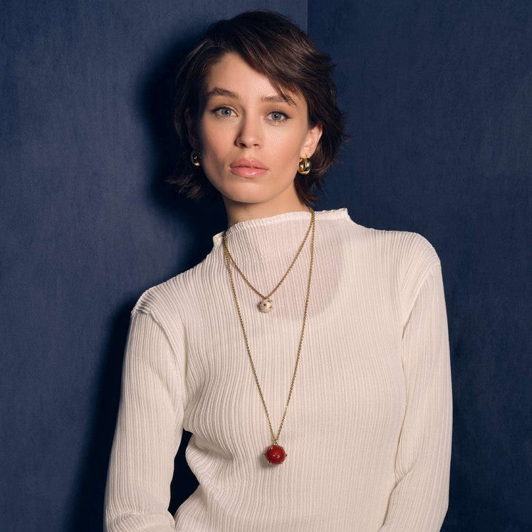 1AR アクセサリーデザインロングネックレス 31914